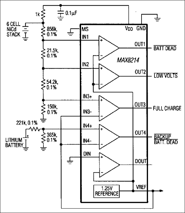 MAX8213、MAX8214：典型工作电路