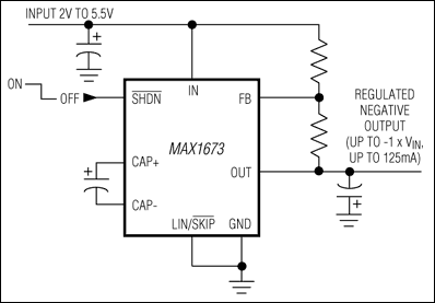 MAX1673：典型工作电路