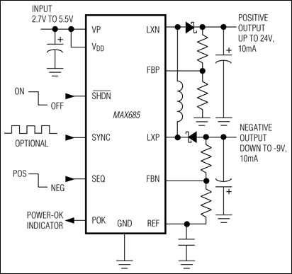 MAX685：典型工作电路