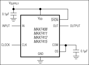 MAX7408、MAX7411、MAX7412、MAX7415：典型工作电路