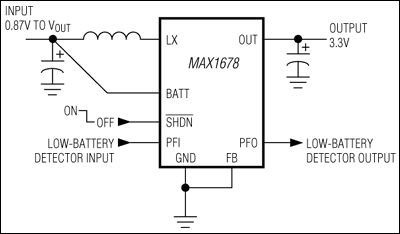 MAX1678：典型工作电路