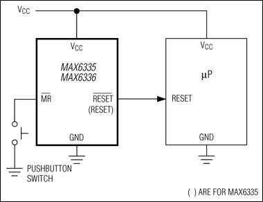 MAX6335、MAX6336、MAX6337：典型工作电路