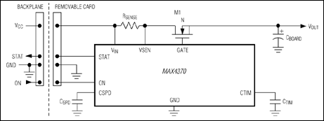 MAX4370：典型工作电路