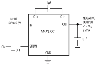 MAX1719、MAX1720、MAX1721：典型工作电路