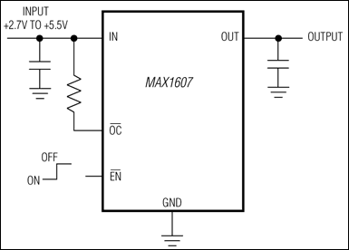 MAX1607：典型工作电路