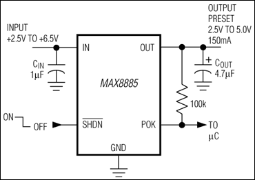 MAX8885：典型工作电路