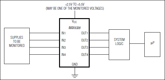 MAX6338：典型工作电路