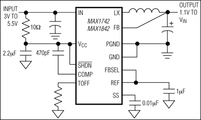 MAX1742,MAX1842:Typical Configuration