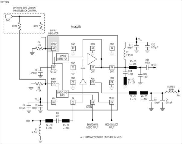 MAX2251：典型工作电路