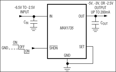 MAX1735：典型工作电路