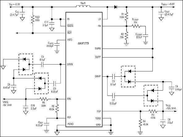 MAX1779：典型工作电路