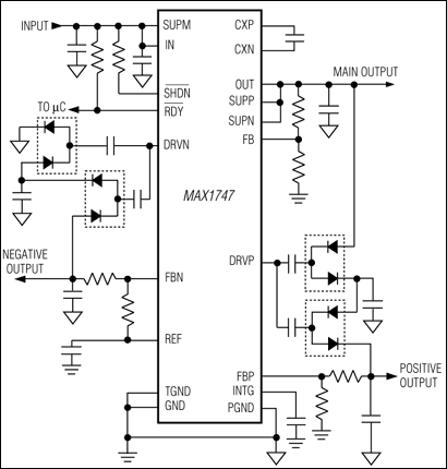 MAX1747：典型工作电路