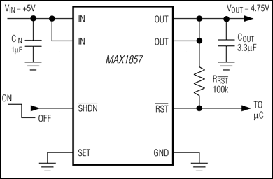 MAX1857：典型工作电路