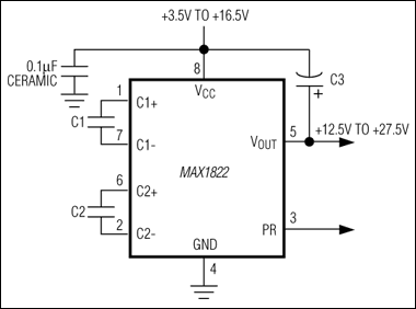 MAX1822：典型工作电路