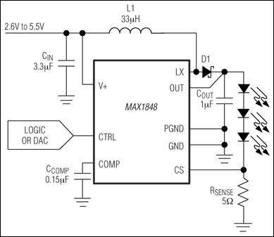 MAX1848：典型应用电路