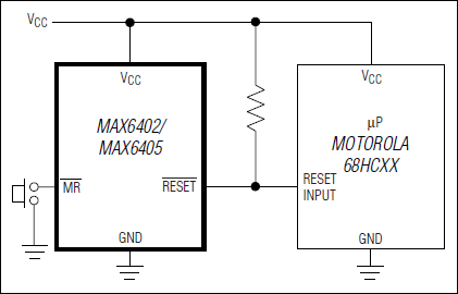 MAX6400、MAX6401、MAX6402、MAX6403、MAX6404、MAX6405：&micro;P接口，带双向复位