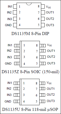 DS1135：引脚分配