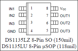 DS1135L：引脚分配