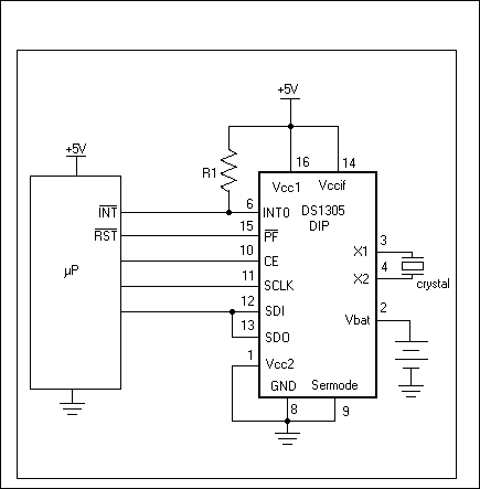 DS1305：典型工作电路