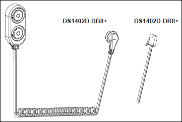 DS1402-BP8、DS1402-BR8、DS1402-RP8、DS1402D-DB8、DS1402D-DR8：蓝点接收电缆