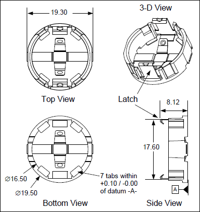 DS9098P:iButton固定器