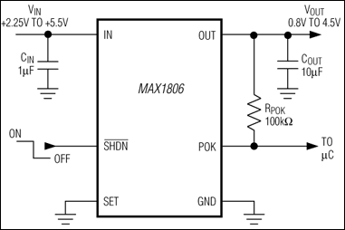 MAX1806：典型工作电路