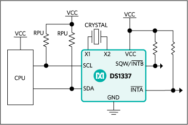 DS1337、DS1337C：典型工作电路