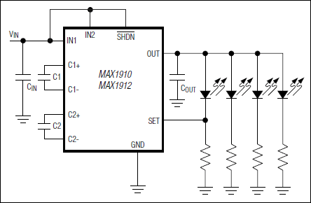 MAX1910、MAX1912：典型工作电路