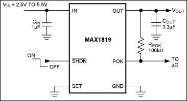 MAX1819：典型工作电路