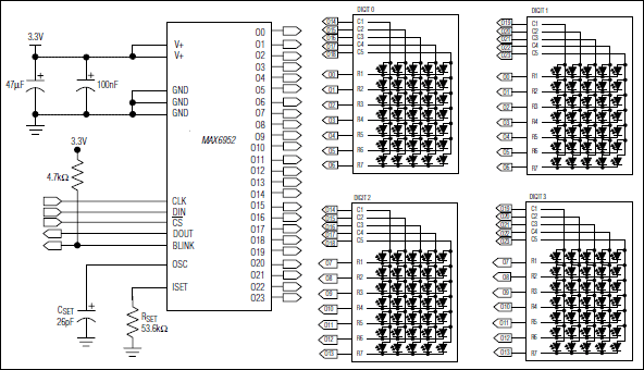 MAX6952：典型应用电路