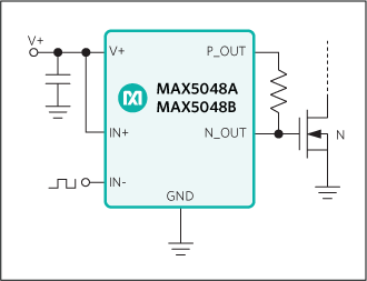 MAX5048：典型工作电路