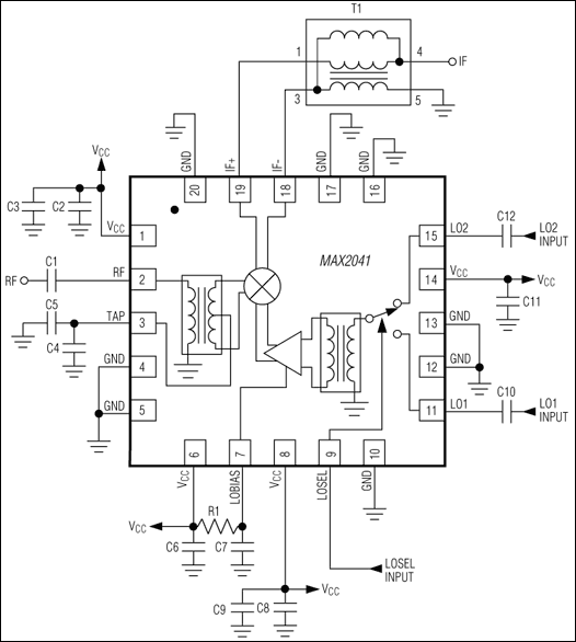 MAX2041：典型应用电路