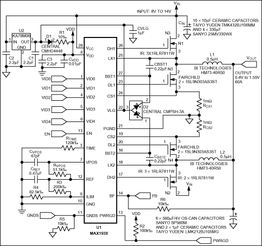 MAX1937、MAX1938、MAX1939：典型应用电路