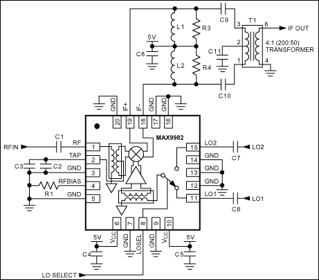 MAX9982：典型应用电路