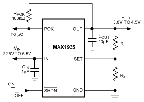 MAX1935：典型工作电路