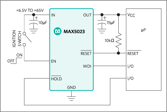 MAX5023、MAX5024：典型工作电路