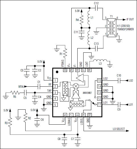 MAX9993：典型应用电路