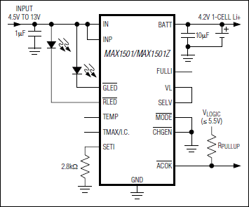 MAX1501：典型工作电路