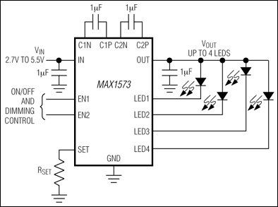 MAX1573：典型工作电路