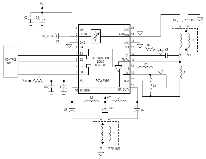 MAX2055：典型应用电路