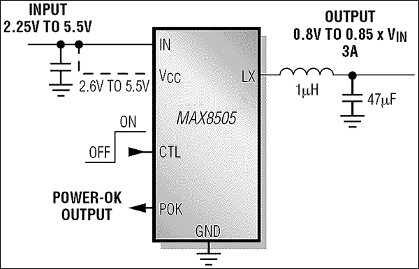 MAX8505：典型工作电路