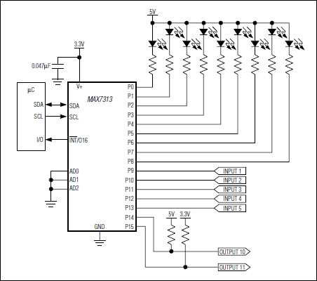 MAX7313：典型应用电路