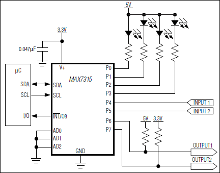 MAX7315：典型应用电路