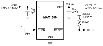 MAX1589：典型工作电路