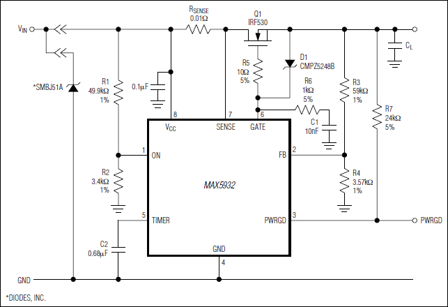 MAX5932：典型应用电路