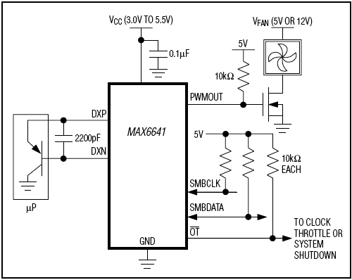 MAX6641：典型应用电路