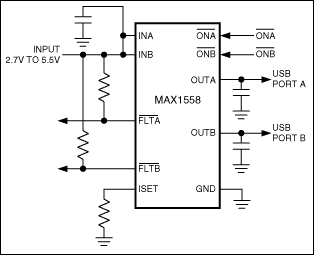 MAX1558、MAX1558H：典型工作电路