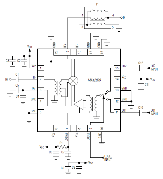 MAX2039：典型应用电路