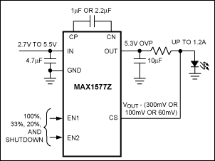 MAX1577Y、MAX1577Z：典型工作电路