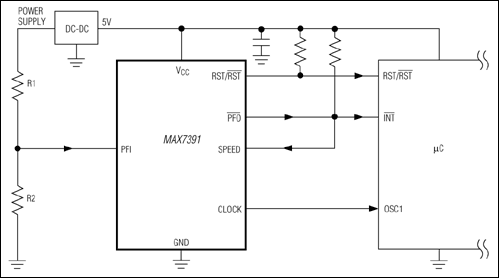 MAX7391：典型工作电路